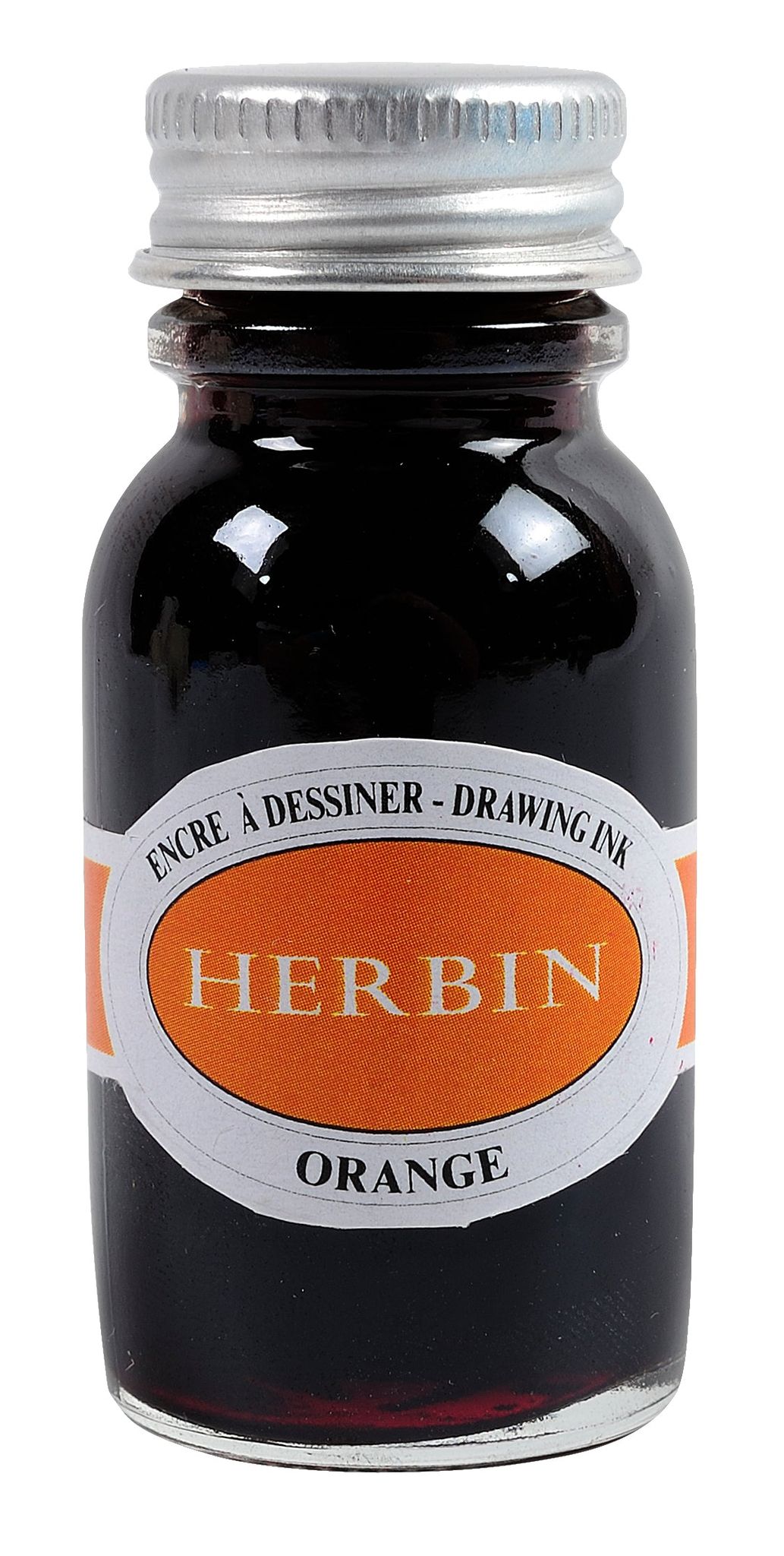 Herbin 15ml Watercolour Drawing Ink Bottle - Orange