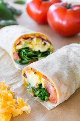 Tomato, onion & capsicum wrap