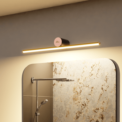 Murphy 12W 2FT 3-IN-1 Colour Rose Gold Finish Mirror Cylinder Shape Light-CW+WW+NW / Pack of 1