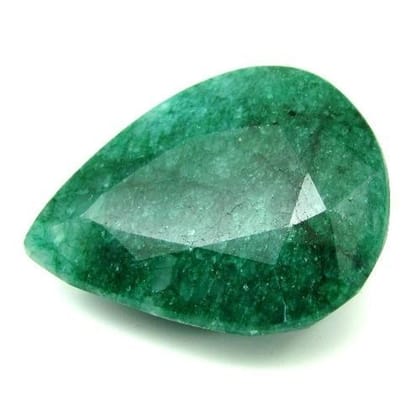 294.6Ct Natural Brazilian Green Emerald Pear Shape Faceted Gemstone