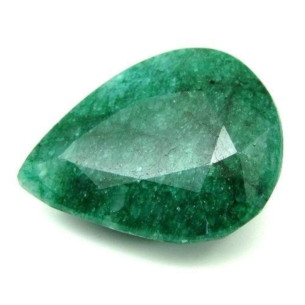 294.6Ct Natural Brazilian Green Emerald Pear Shape Faceted Gemstone