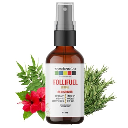 Organix Mantra FolliFuel Hair Growth Serum with Hairgenyl, Anageline, Redensyl - Promotes Hair Growth, Strengthens Strands | Hair Thickening Formula | For All Hair Types | Unisex - 30ML Organix Mantra FolliFuel Hair Growth Serum with Hairgenyl, Anageline, Redensyl - Promotes Hair Growth, Strengthens Strands | Hair Thickening Formula | For All Hair Types | Unisex - 30ML