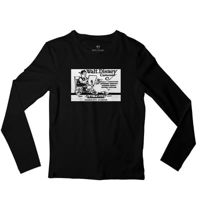 Walt Disney's Business Card Full Sleeve T-shirt-38 - S / Black