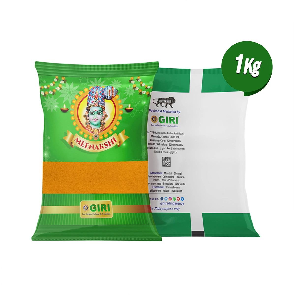 Giri Turmeric Powder | Haldi Powder | Manjal Powder for Pooja 1 Kg
