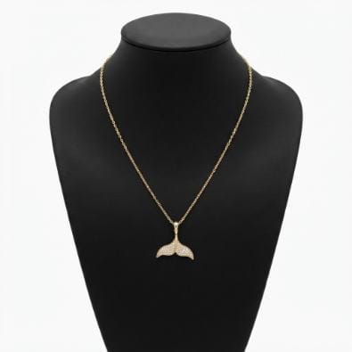 Whale Tail Necklace - Gold-tone | Gold-Tone Anti-Tarnish Imitation Jewellery