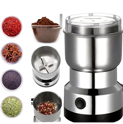 Efficient Stainless Steel Mini Electric Grinder for Coffee, Spices, Masala, Nuts & Grains  by Ruhi Import Store