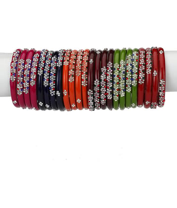 Afast Designer Matching Color Fashionable Bangle Set Combo Hand Decorative (Set Of 24) -SM 2.2