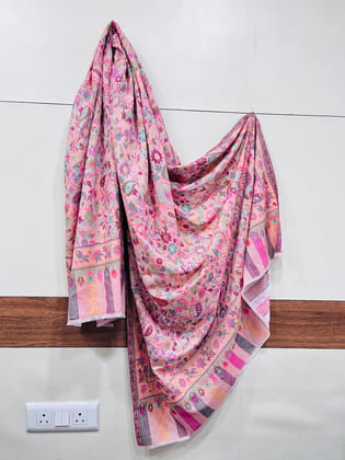 TULIP Traditional Artisians' Upliftment Livelihood Program Premium Kashmiri Shawl for Women � Soft Wool Blend with Pastel Base & Multicolour Floral-Paisley Weave | Elegant Ethnic Wrap & Stole TULIP Traditional Artisians' Upliftment Livelihood Program Premium Kashmiri Shawl for Women � Soft Wool Blend with Pastel Base & Multicolour Floral-Paisley Weave | Elegant Ethnic Wrap & Stole