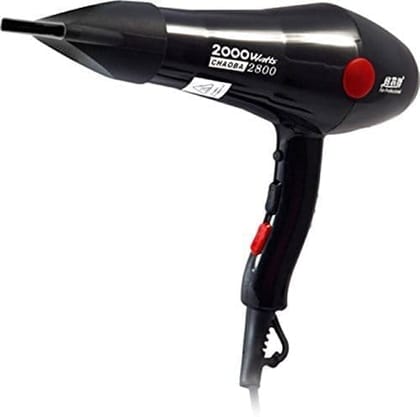 Chaoba 2000W Professional Hair Dryer with Hot & Cold Air | 2 Speed Settings | Styling Nozzle & Diffuser | Powerful Blow Dryer for Men & Women (Standard)