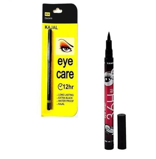 Elecsera Eye Care Kajal with Sketch Pen Eyeliner (2 Items in the set) - Makeup - Eyes | Buy online on ZillyBuy