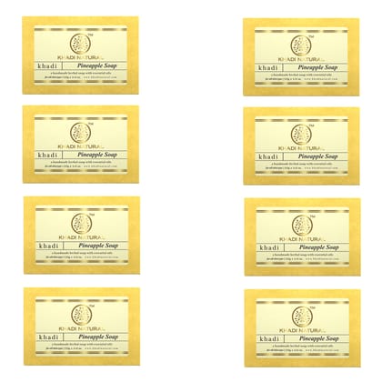 Khadi Natural Pineapple Soap Combo Pack Of 8 – 125gm Each Khadi Natural Pineapple Soap Combo Pack Of 8 – 125gm Each