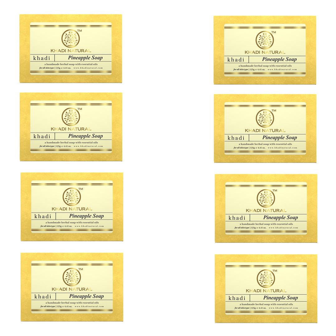 Khadi Natural Pineapple Soap Combo Pack Of 8 – 125gm Each