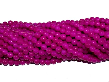 MediumVioletRed Round Painted Glass Beads For Jewelry Making , 10 MM , (BWGB-310) Sold By Per String of Approx 80 Pcs-Per String of Approx 80 PCS (120 Gram) / MediumVioletRed / 10 MM