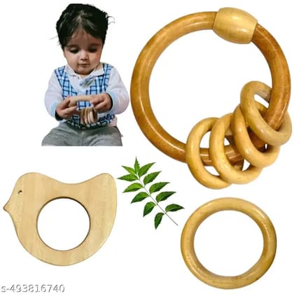 Natural Neem Wood Baby Rattle & Teether | Safe, Non-Toxic & Eco-Friendly
