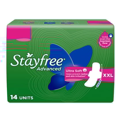 Stayfree Advanced XXL Ultra Comfort Sanitary napkins with Wings (14 Count)