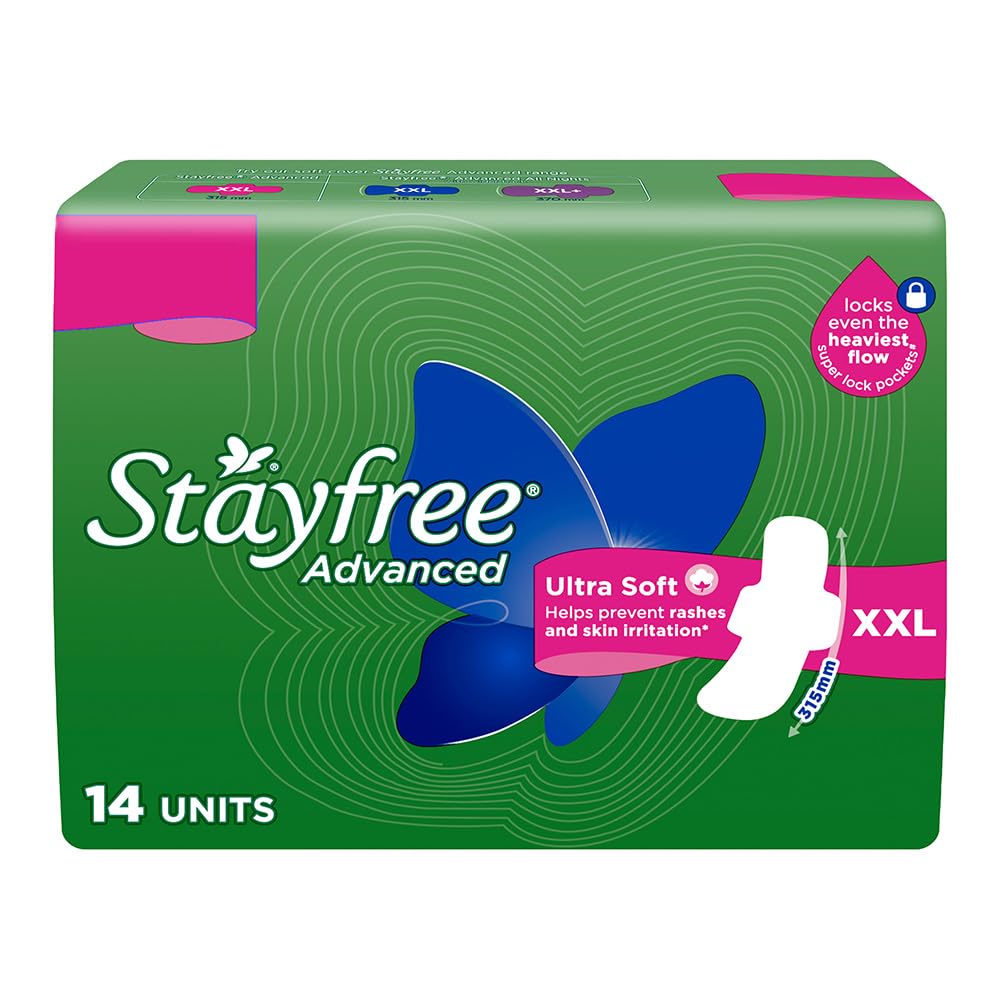 Stayfree Advanced XXL Ultra Comfort Sanitary napkins with Wings (14 Count)