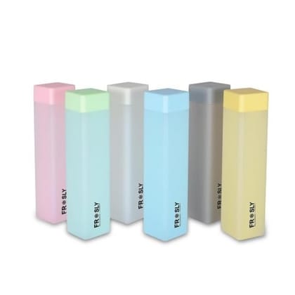 FROSTY 6-Pack 18oz Frosted Square Water Bottles with Leakproof Flip Top Lids - Reusable Tritan Plastic BPA-Free Water Bottle - Great for School, Office, Gym, Travel - Dishwasher Safe