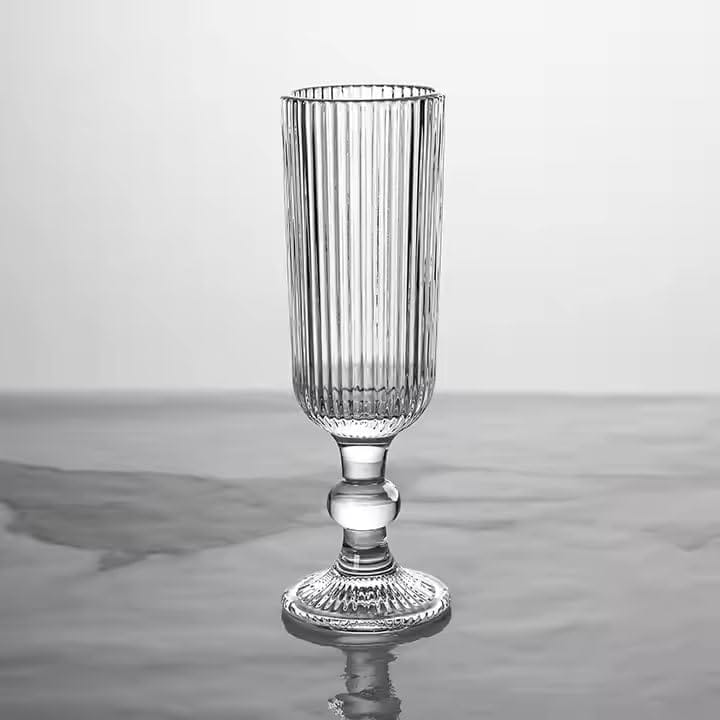 Wine Glasses | 150 ML | Premium, Champagne, Crystal, Vintage, Italian Glass Mug | Perfect for Home, Bar, Casino Party |