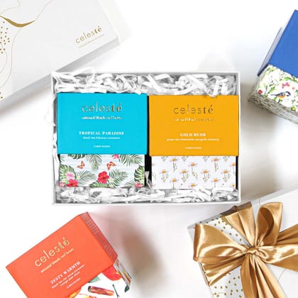 Customized Tea Gift Box | Brew Pocket (Tea Bags)-₹ 399 / AMBER GLOW - 12 Tea Bags (₹899) / MARRAKESH MOJITO - 12 Tea Bags (₹699)