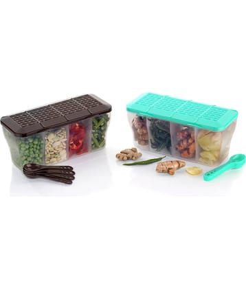 OFFYX - Fridge storage box PET Multicolor Spice Container ( Set of 2 )