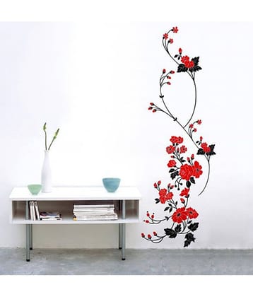 Decor Villa Harmony Flower PVC Vinyl Multicolour Wall Stickers