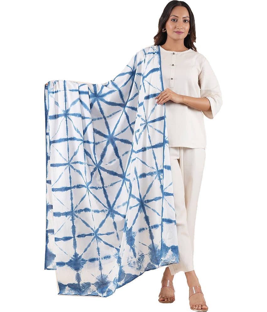 Style 98 Cotton Women Dupatta ( White , Pack of 1 )