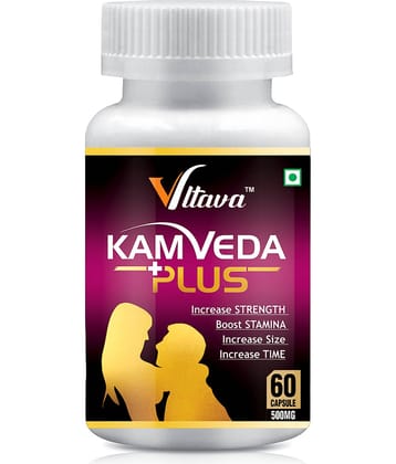 Vltava KAMVEDA PLUS Capsules | Strength & Stamina | Power & Energy | For Men 60 gm Unfalvoured Minerals Capsule