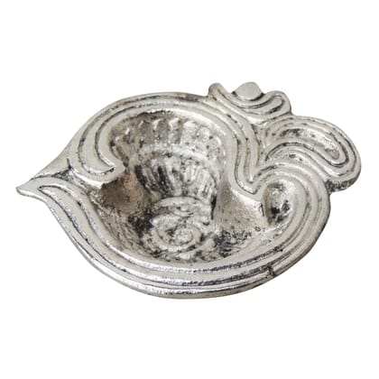 Aluminium Om Deepak Oil Lamp for Pooja Room & Spiritual Lighting, Height : 0.5 Inch (ASMAS268 A)