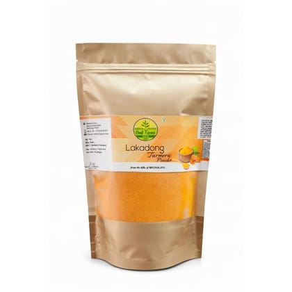 LAKADONG TURMERIC - 3 NOS COMBO PACK - 600 gm - Three stand-up zipper pouches