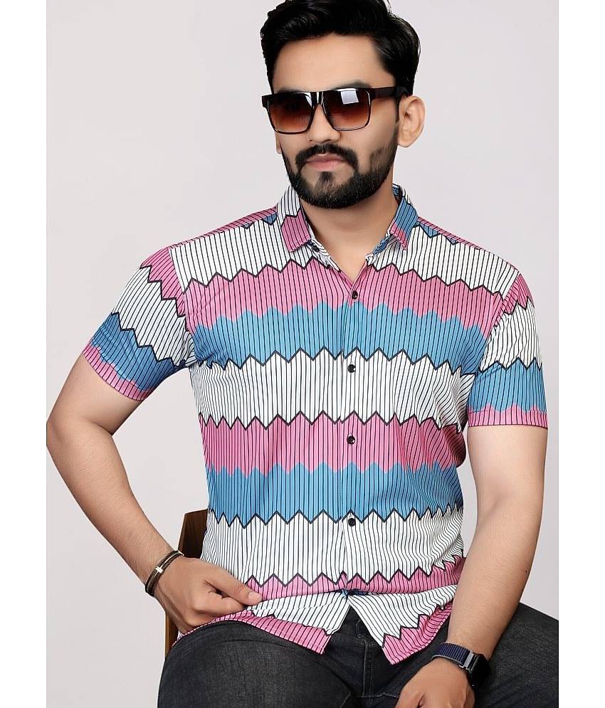 STI Polyester Regular Fit Striped Half Sleeves Men's Casual Shirt - Multicolor ( Pack of 1 )
