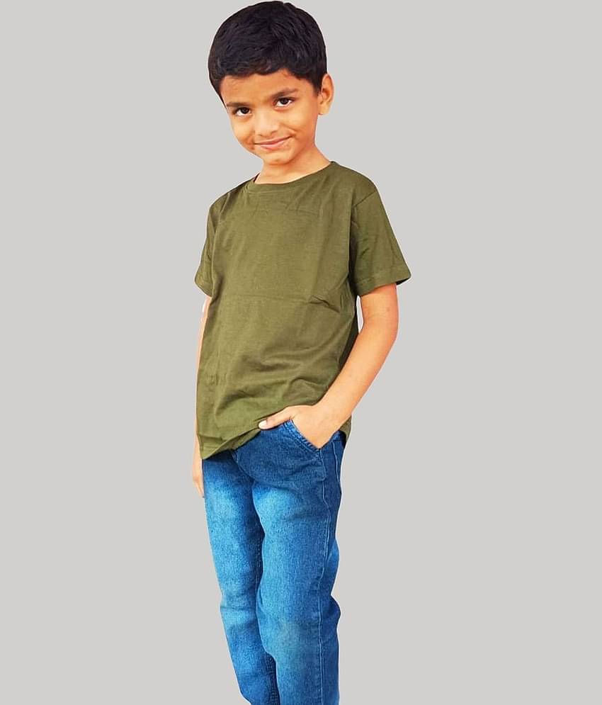 ferocious Pack of 1 Boys Cotton T-Shirt ( Olive )