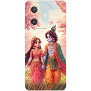 Yug Emporium Back Skin Wrap For Oppo A3x Premium Quality Full Coverage (Radha rani) (Back Cover Multicolor)
