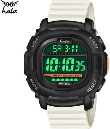 Hala - White Silicon Digital Men's Watch