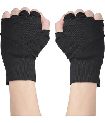 Black Cotton Boxing Hand Wraps (Pack of 2)