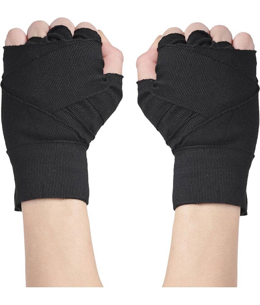 Black Cotton Boxing Hand Wraps (Pack of 2)