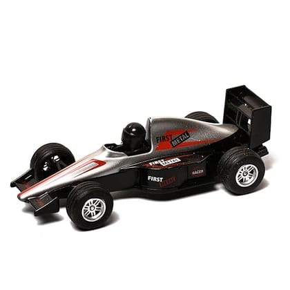 Braintastic Pullback Friction Simulation Model Small Size Racing Car Miniature Vehicle Toys for Kids Age 3 + (Grey)