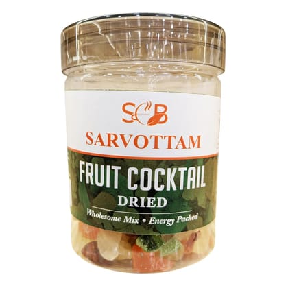Sarvottam Premium Dried Fruit Cocktail 250g Box | Mix of Tropical Fruits | Naturally Sweet & Tangy | Healthy Fiber-Rich Snack | Delicious Dry Fruit Blend