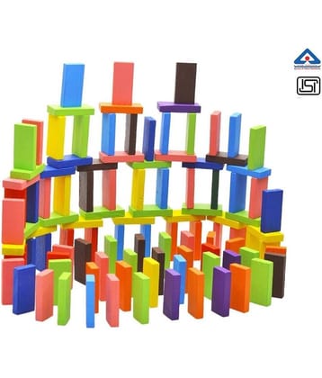 THRIFTKART-51PCS ,Colors Wooden Standard Competition Domino Children Early Educational Toys