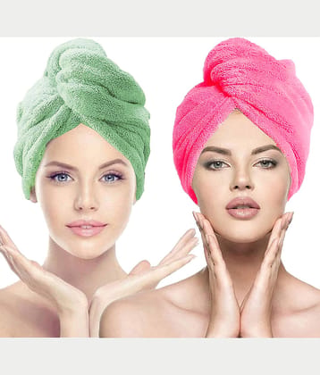 Midastra Multicolor Hair Towel Wrap ( Pack of 2 )