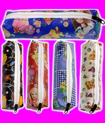 5 Pieces Pencil Box Pouch Cases (19X4X4 cm)