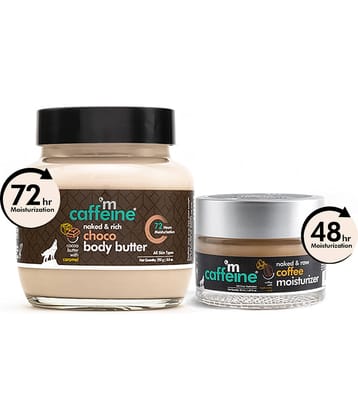 mCaffeine Coffee Body Butter 250gm & Coffee Face Moisturizer 50ml (Pack of 2)