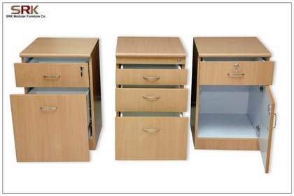 Wooden 3 Drawers Filing Pedestal Unit, For Office