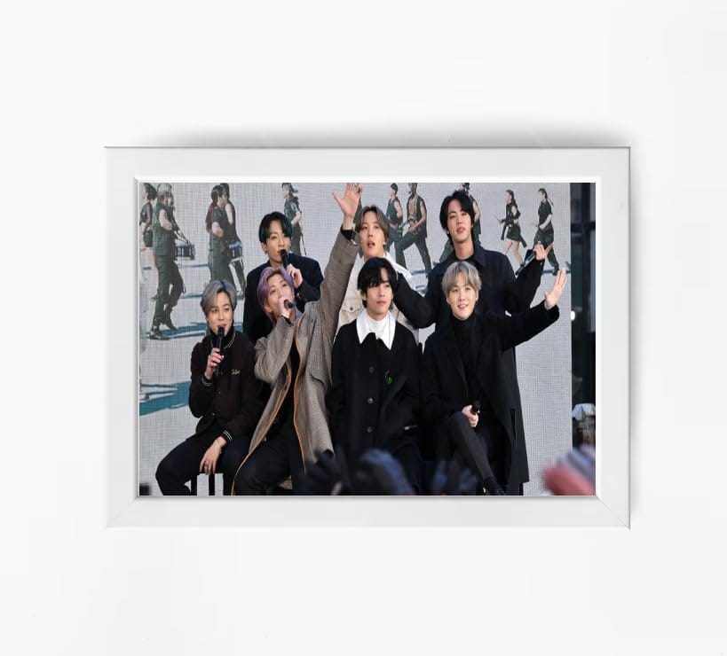 NOKKES Bts Army Bangtan Boy V suga J-Hope Jungkook Jin Jimin Rm 5X7 Inch Size Photo Frame Photo Home Office_EQW219