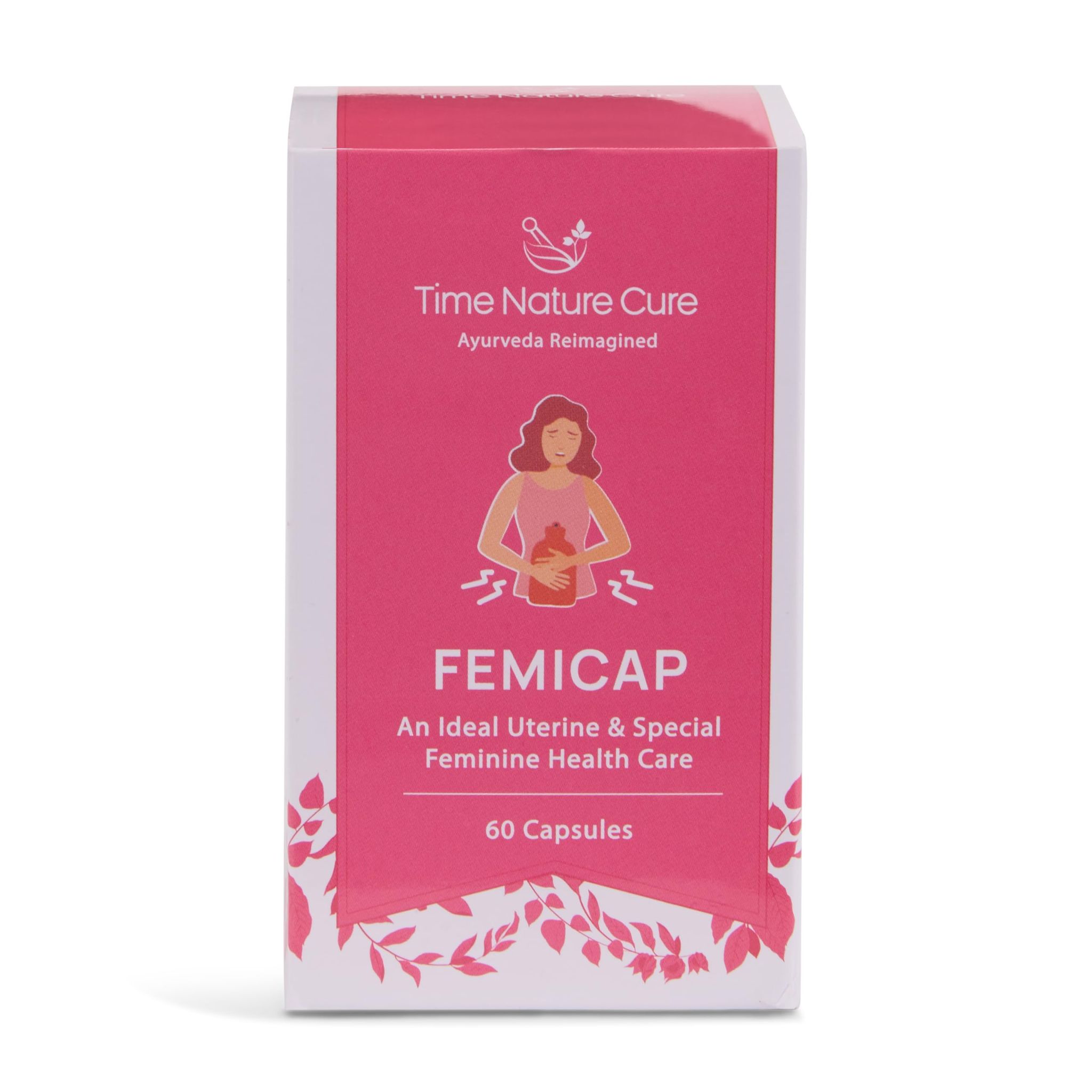 Time Nature Cure Femicap Uterine & Feminine Health Supplement, 60 Capsules, Ayurvedic Formula