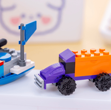 Truck Transport Cargo DIY Puzzle Pencil Sharpener - Purple - Single Piece