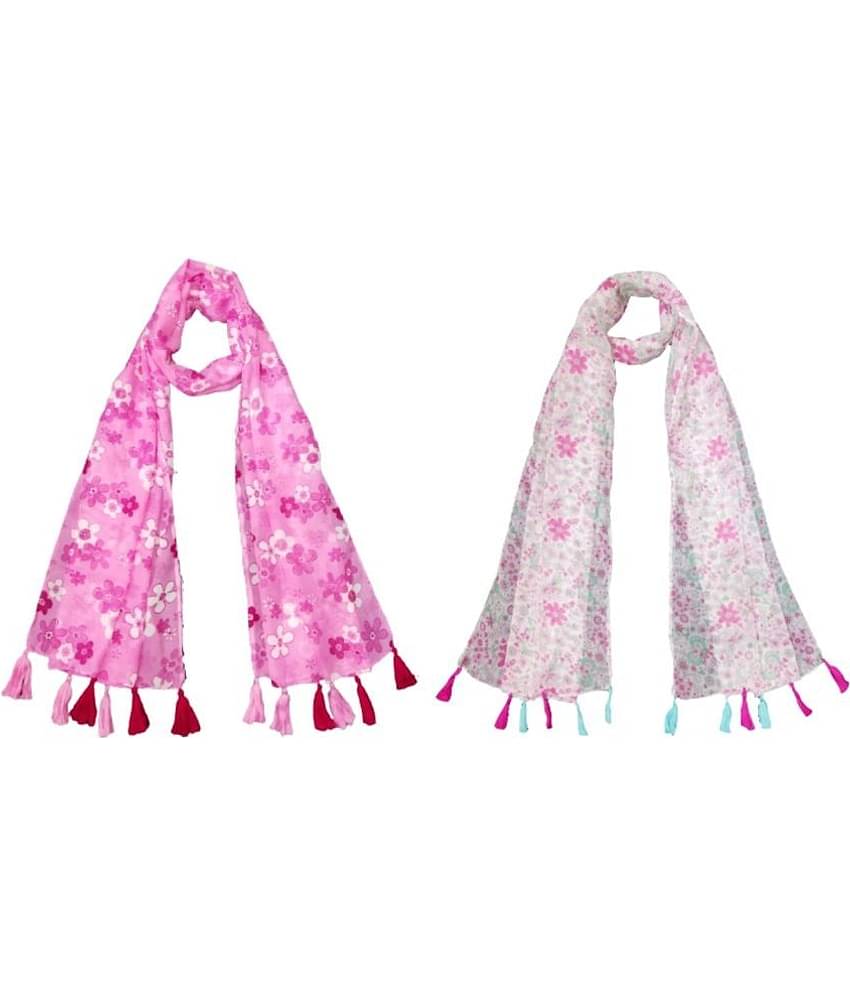 stolevilla Multi Printed Poly Cotton Yarn Stoles ( Pack of 2 )