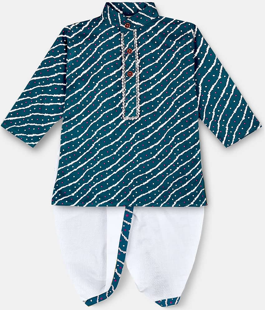 mustmom Boys Full Sleeve Ethnic Dress Lungi Dhoti Kurta Set Traditional