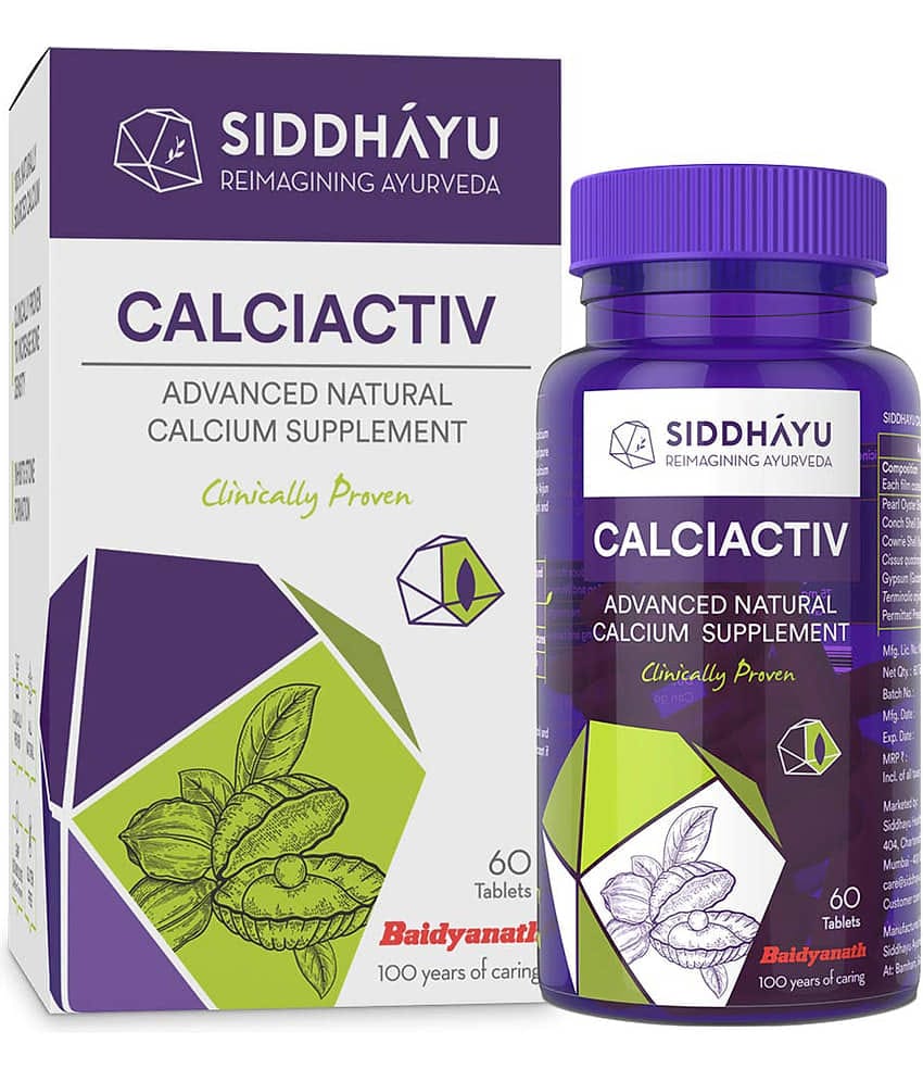 Siddhayu Calciactiv Natural Calcium Supplement Tablet 60 No.S Pack of 1
