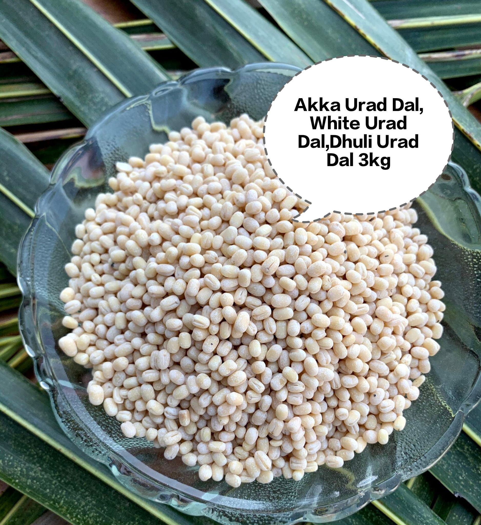 Akka Urad Dal, White Urad Dal, Dhuli Urad Dal, Split Urad Dal, Urad Mogar 3kg