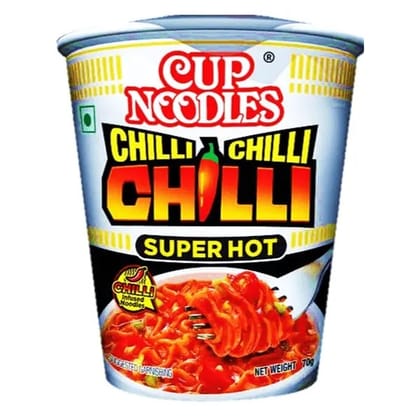 Nissin cup noodles chilli chilli chilli super hot 70 gm